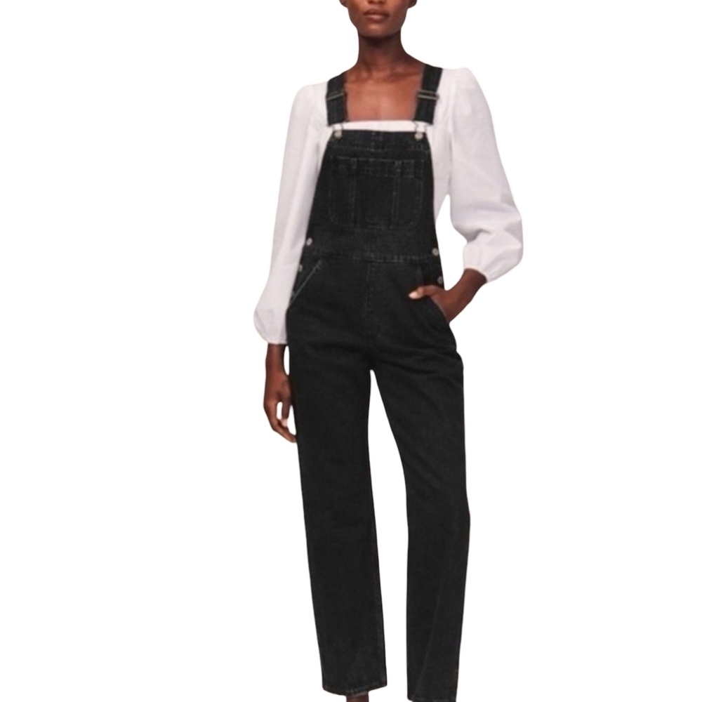 Abercrombie & Fitch Charcoal Denim Overalls Size S
